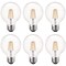 Luxrite G25 LED Light Bulbs 5W (60W Equivalent) 550LM 5000K Bright White Dimmable E26 Base 6-Pack LR21620-6PK - alternate 1